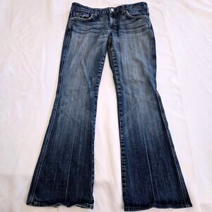 7 For All Mankind A Pocket Flare Leg‎ Jeans Womens Size 30 Dark Wash Denim Y2K